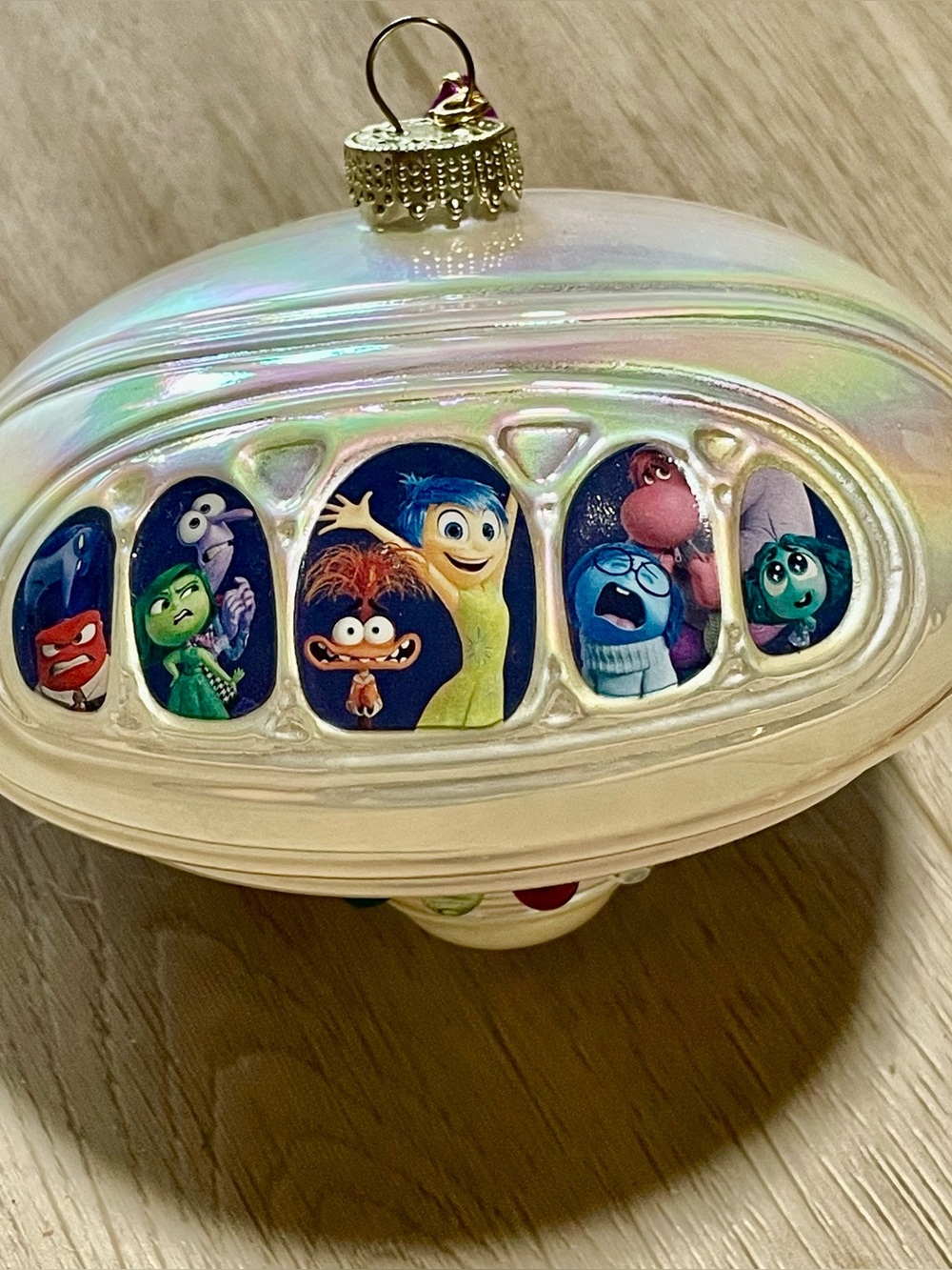 Disney Inside Out Ornament in Iridescent Pearl.